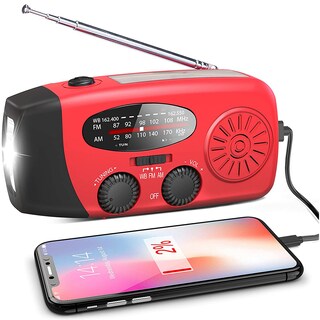 Foto 1 | Radio Multifuncional Con Manivela Con Energía Solar Y Linterna - Venta Internacional.
