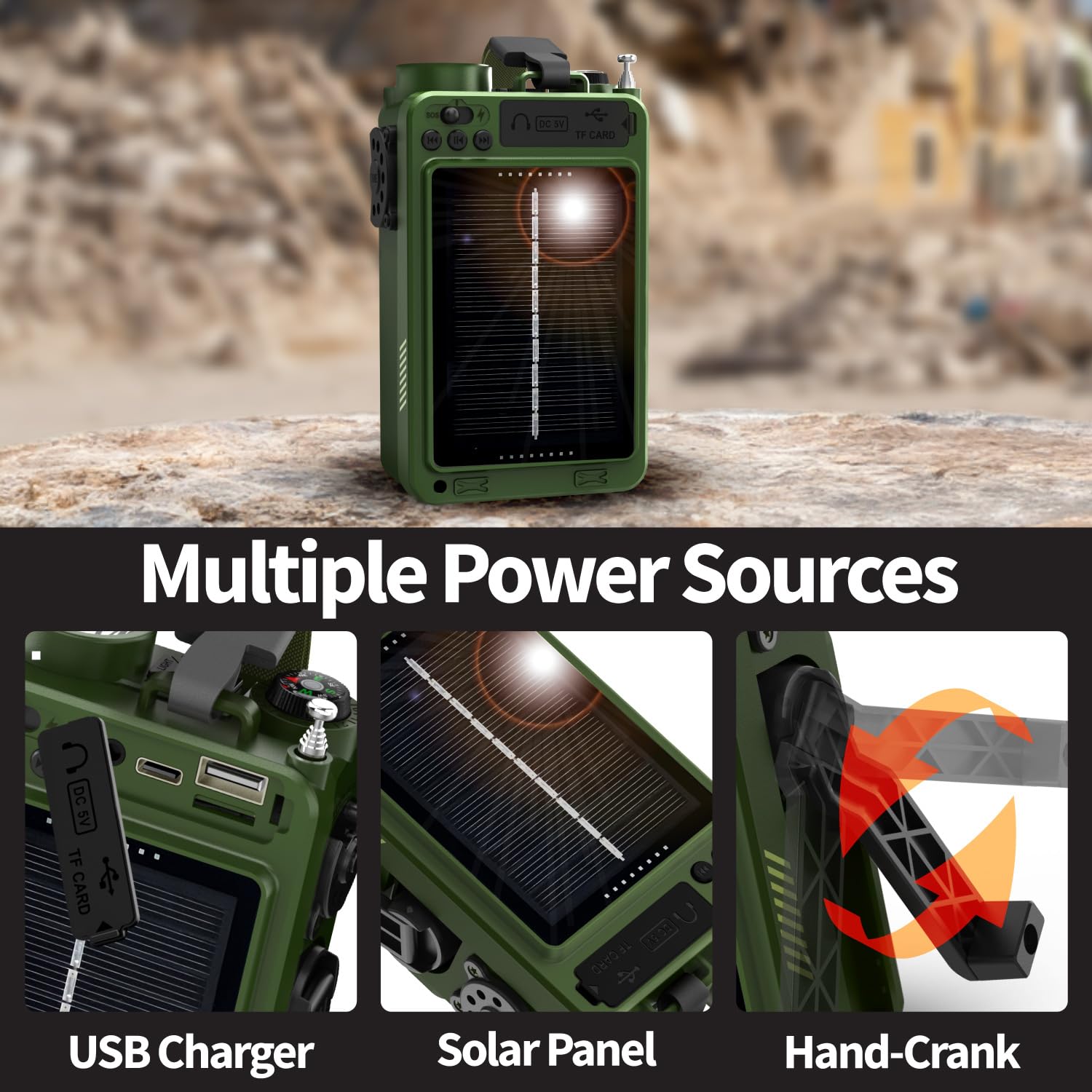Foto 4 pulgar | Radio Meteorológica De Emergencia Fospower D9 Con Batería Externa De 14800 Mah - Venta Internacional.