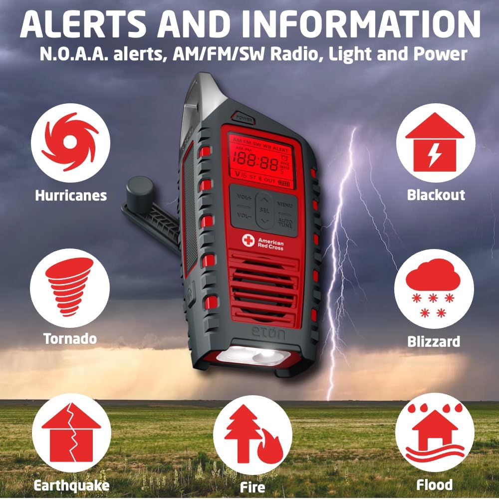 Foto 3 | Manivela Eton Odyssey De Emergency Radio Con Radio Meteorológica De La Noaa - Venta Internacional.