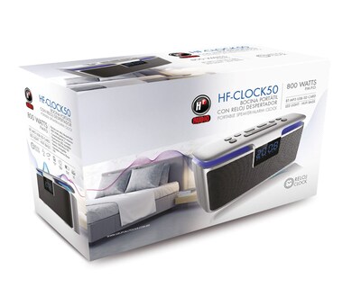 Foto 3 | Bocina Portátil con Reloj Despertador HF Audio Hf-Clock50 color Gris