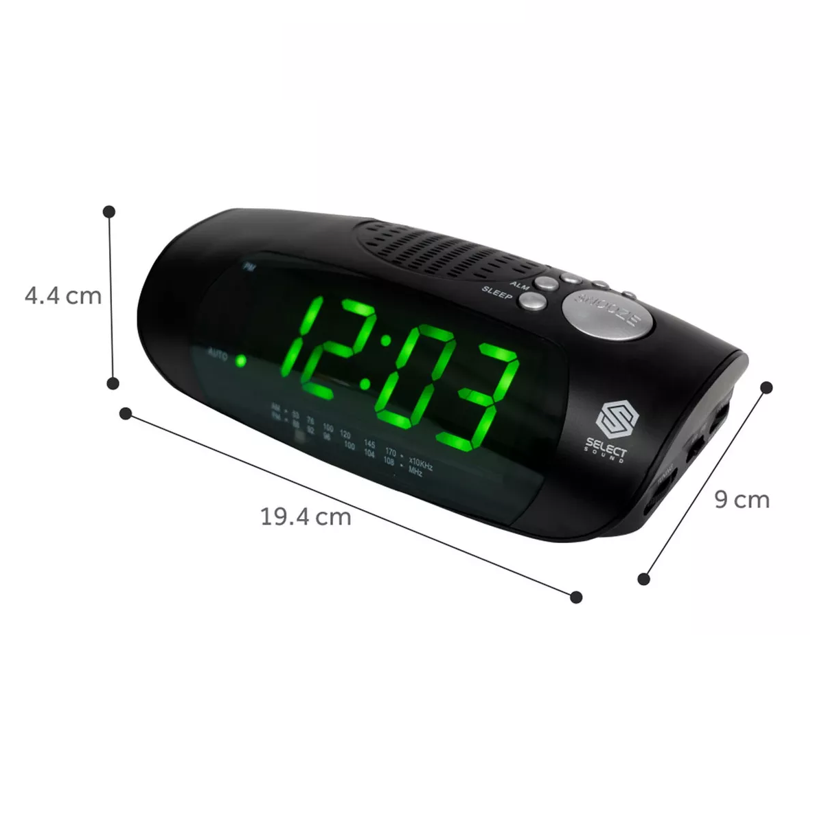 Foto 3 pulgar | Radio Reloj Despertador Am/fm Entrada Auxiliar Eo Safe Imports Esi-14329 Negro