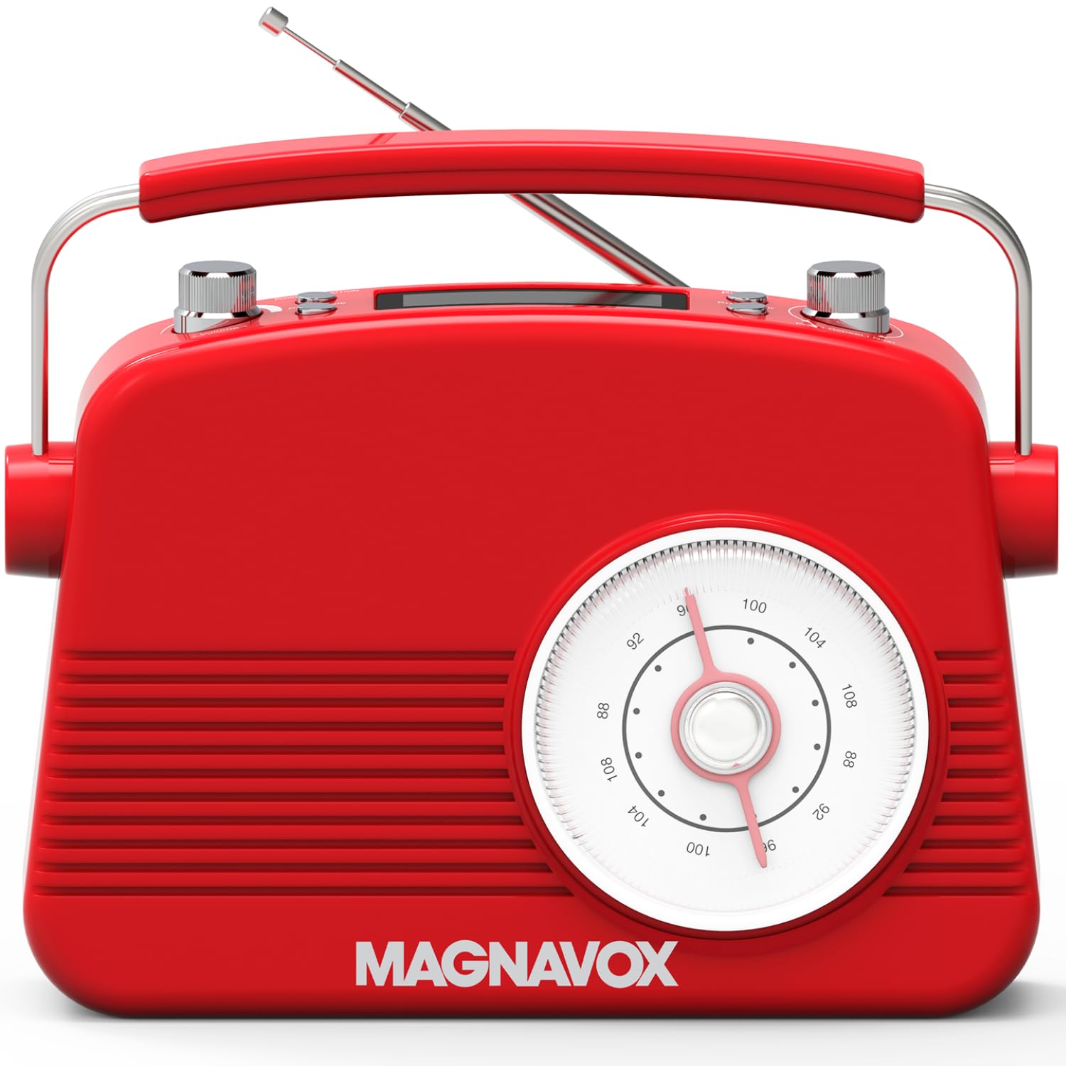 Foto 2 pulgar | Despertador Radio Magnavox Retro Con Bluetooth - Rojo - Venta Internacional.