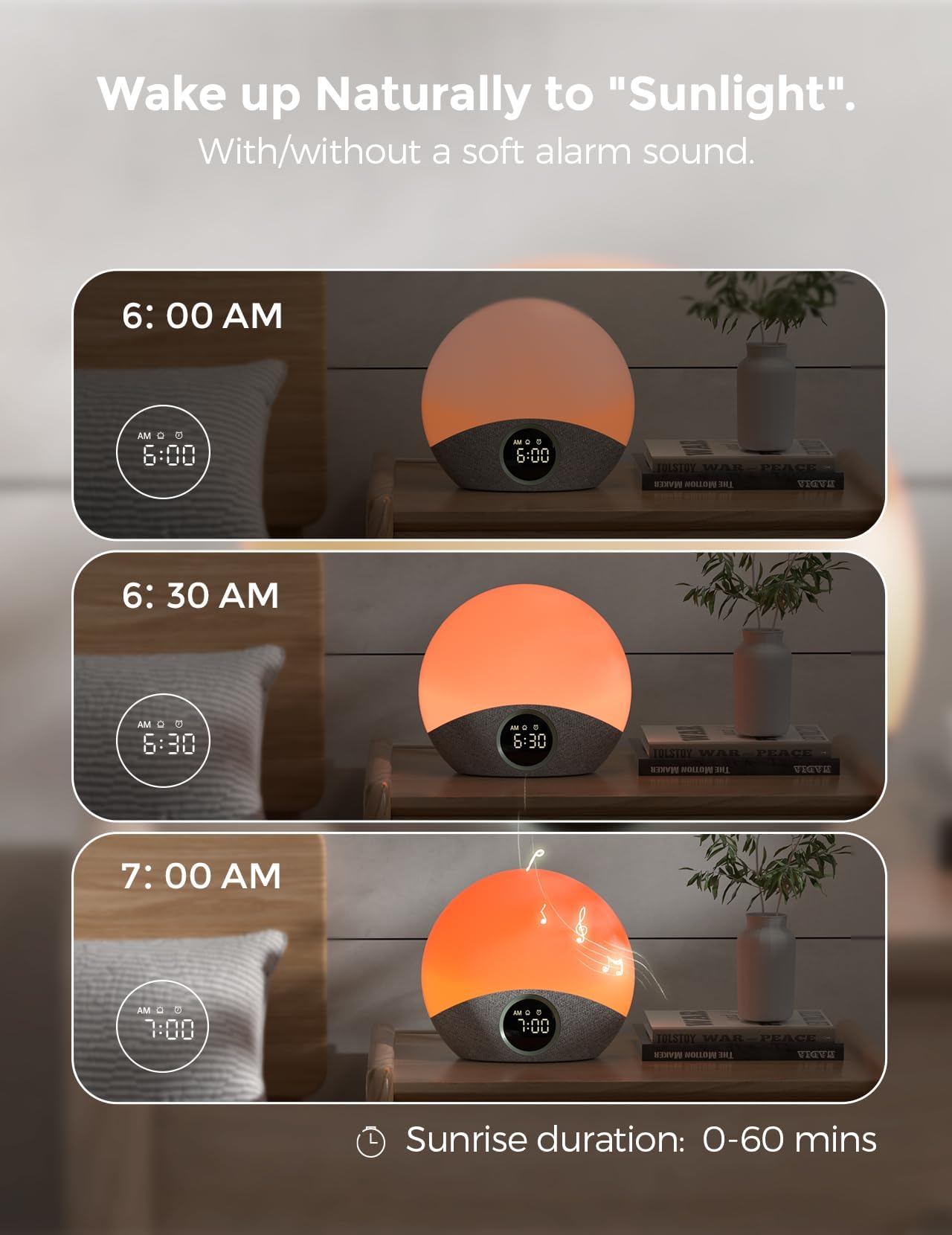 Foto 4 | Despertador Sunrise, Luz Para Despertador, Máquina De Ruido Blanco, Momcozy - Venta Internacional.