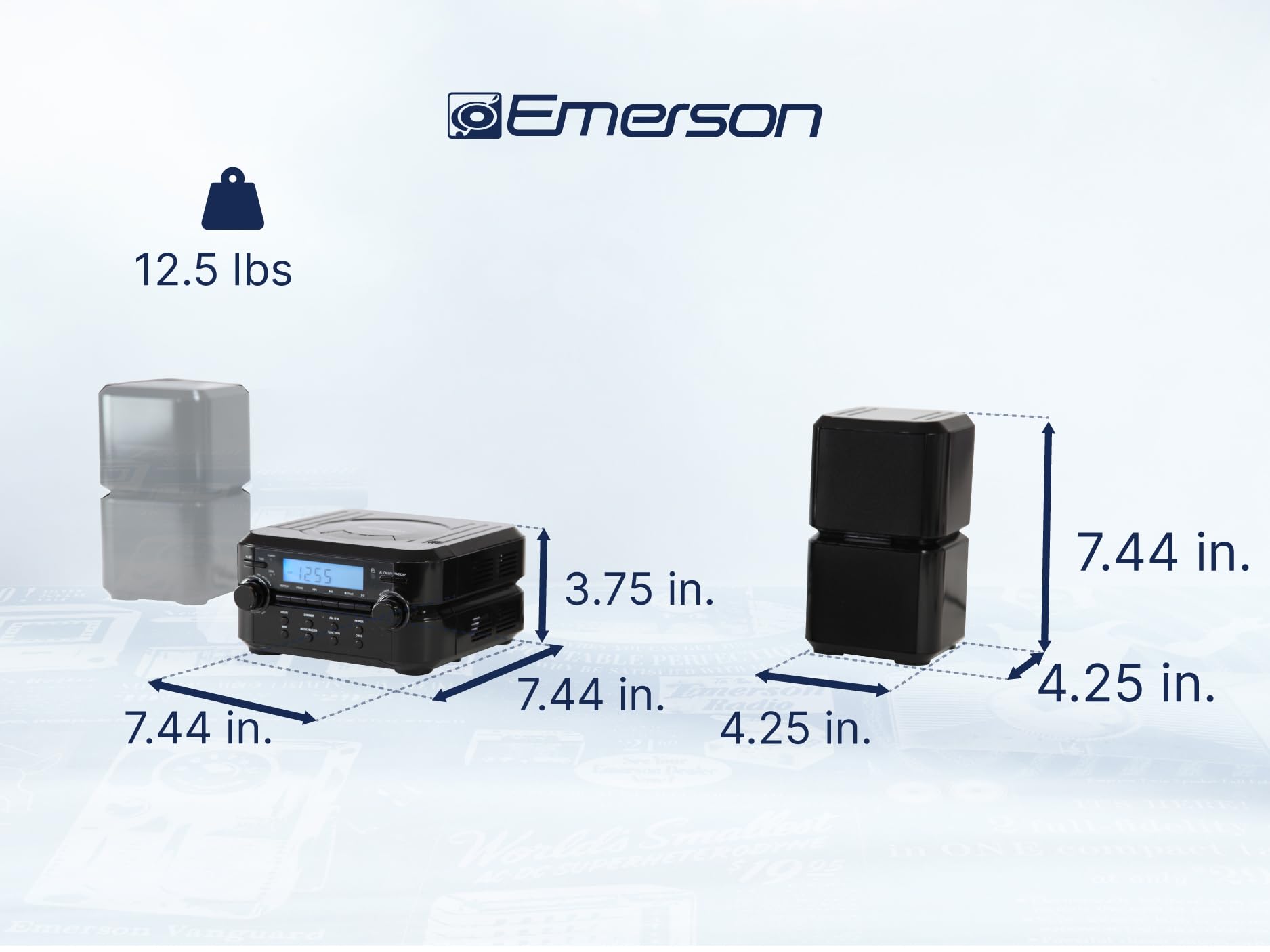 Foto 6 pulgar | Microsistema De Música Bluetooth Emerson Es-4001 Con Reproductor De Cd - Venta Internacional.