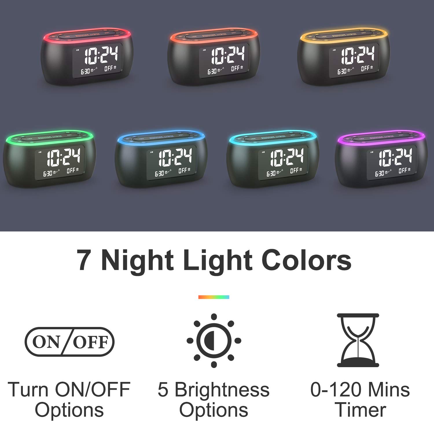 Foto 2 | Radio Despertador Housbay Glow Con Luz Nocturna, Alarma Doble - Venta Internacional.