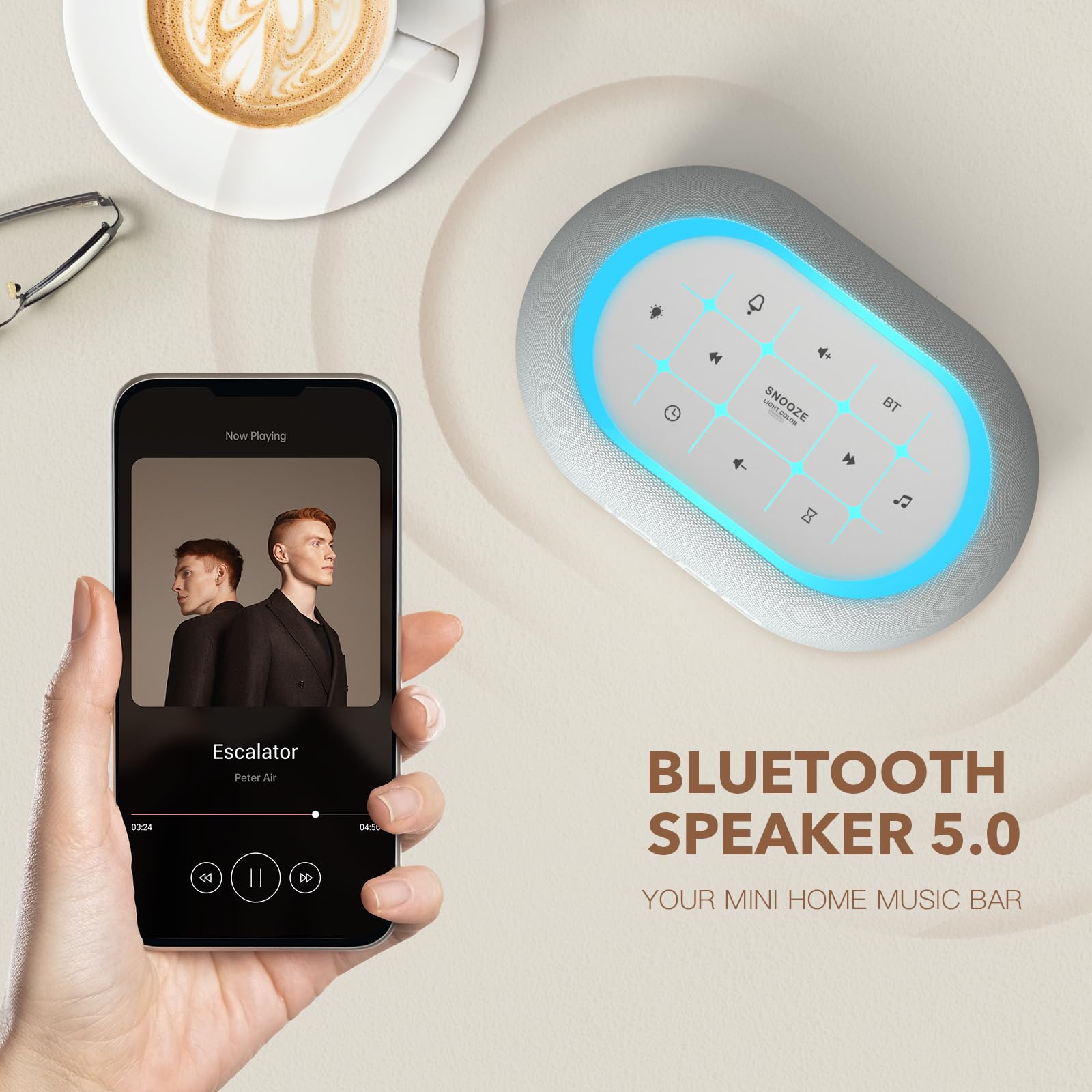 Foto 5 pulgar | Máquina De Sonido White Noise Despertador Bluetooth Anjank - Venta Internacional.