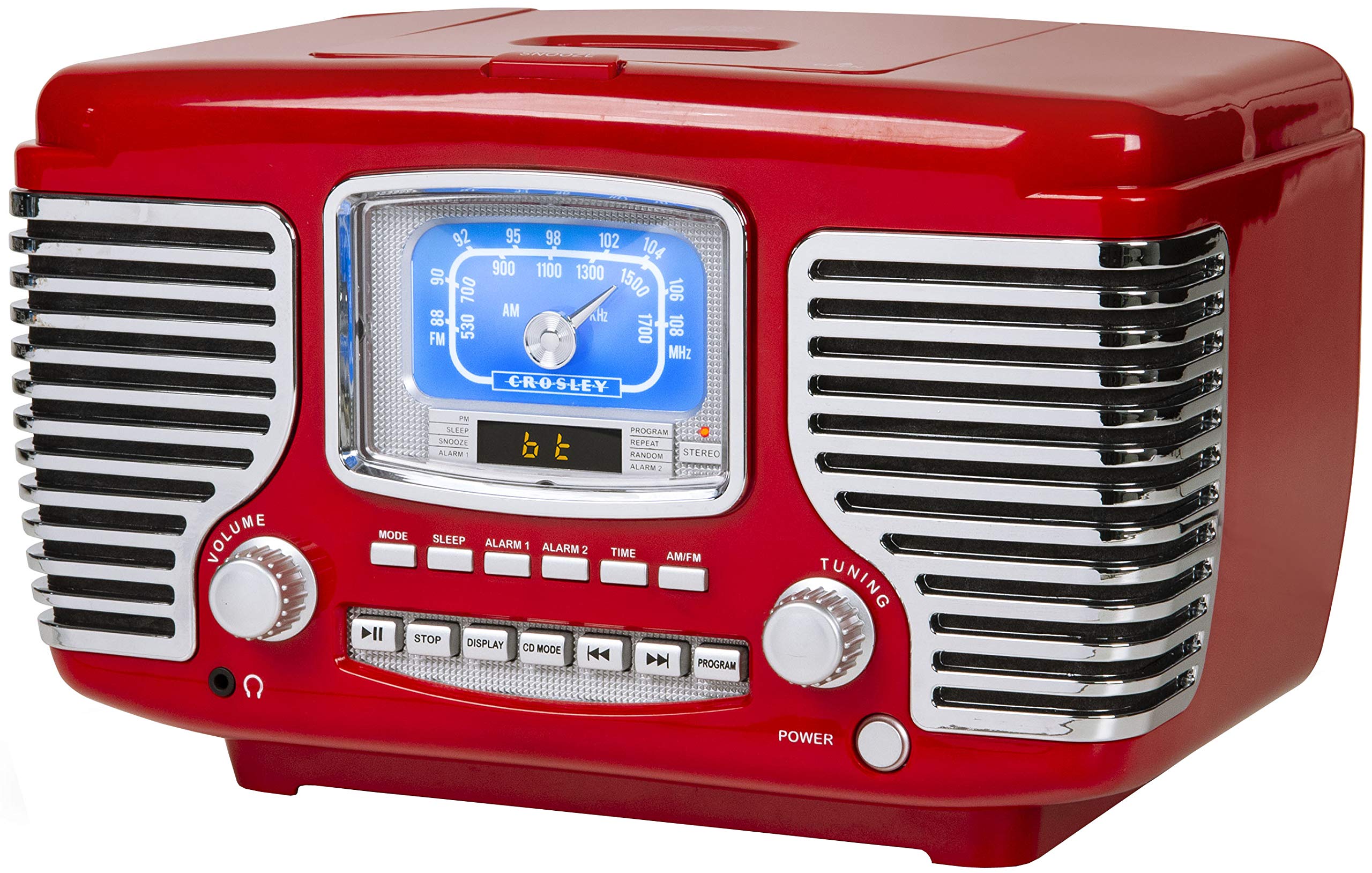 Foto 3 pulgar | Radio Despertador Con Reproductor De Cd Crosley Cr612b-re Corsair Red - Venta Internacional.