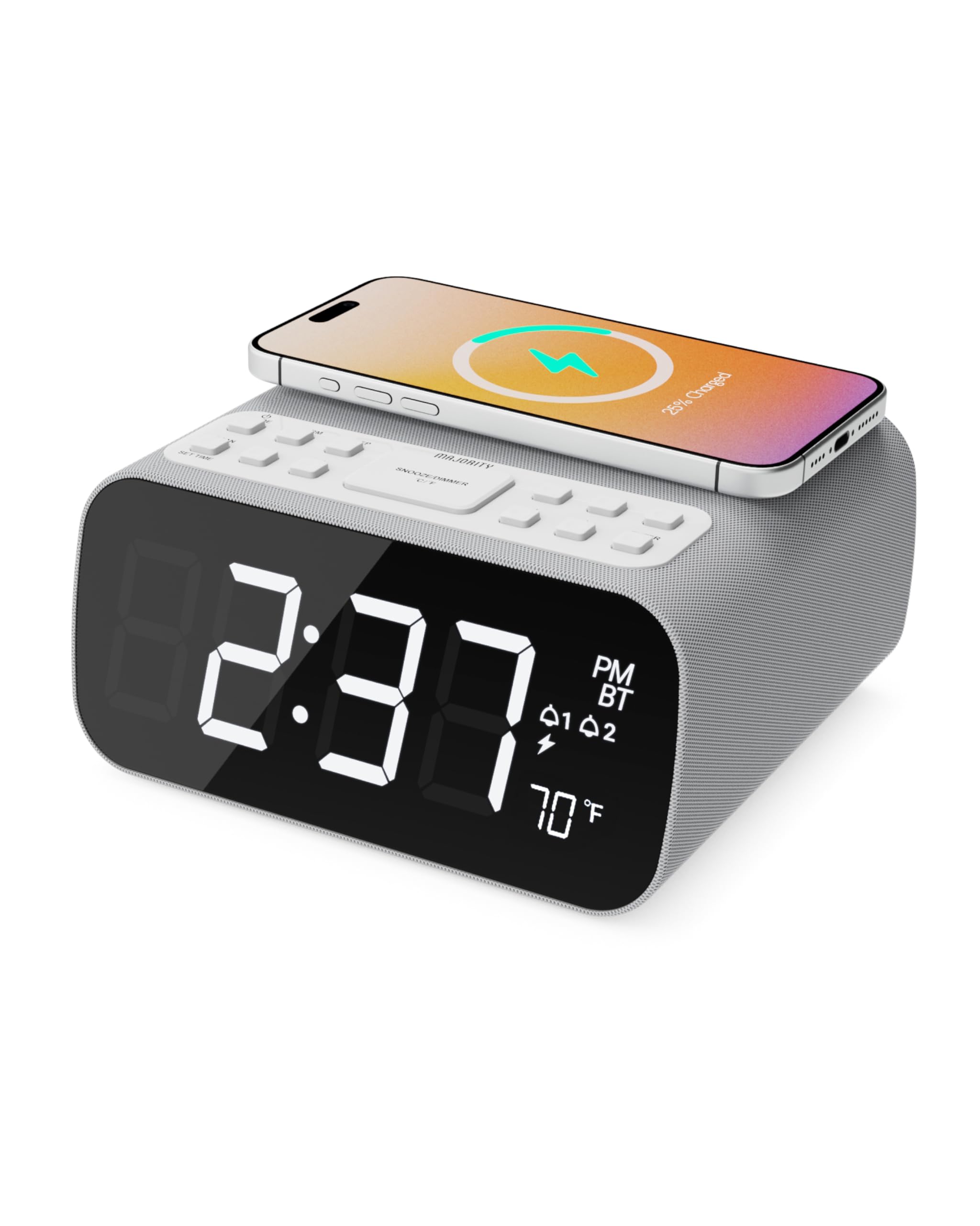 Foto 1 | Despertador Majority Darwin Bluetooth Con Carga Inalámbrica - Venta Internacional.