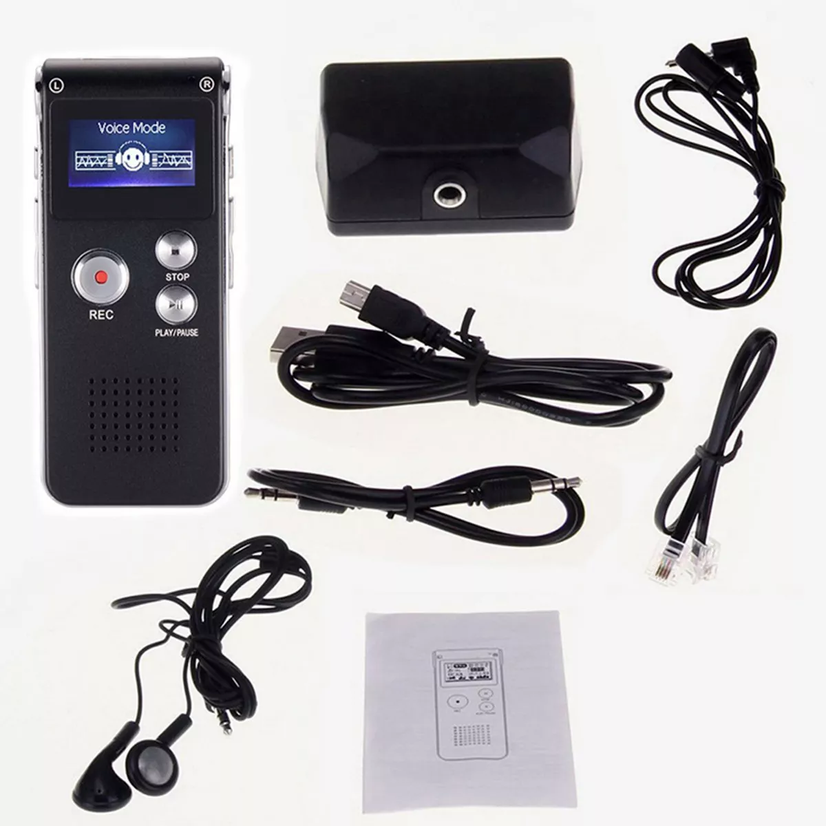 Foto 3 pulgar | Microfono Espia Usb Spy Grabadora Voz De 8gb Eo Safe Imports Esi-14199 Negro