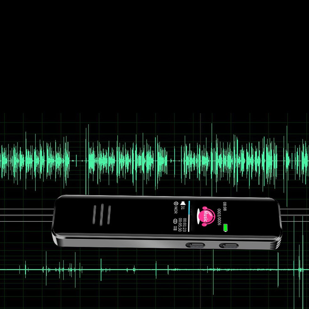 Foto 3 | Grabador De Voz Digital Inteligente Y Reproductor Mp3 Con Micrófono Dual - Venta Internacional.