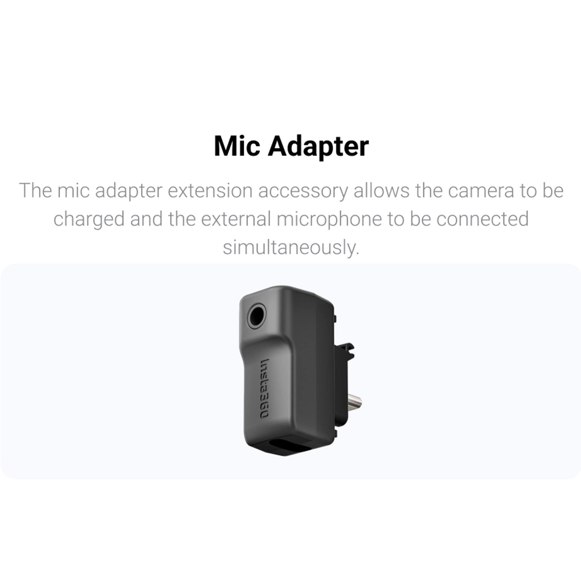 Foto 5 pulgar | Adaptador De Micrófono Insta360 X3 Para Cámara Con Puertos Tipo C Y 3,5 Mm - Venta Internacional.