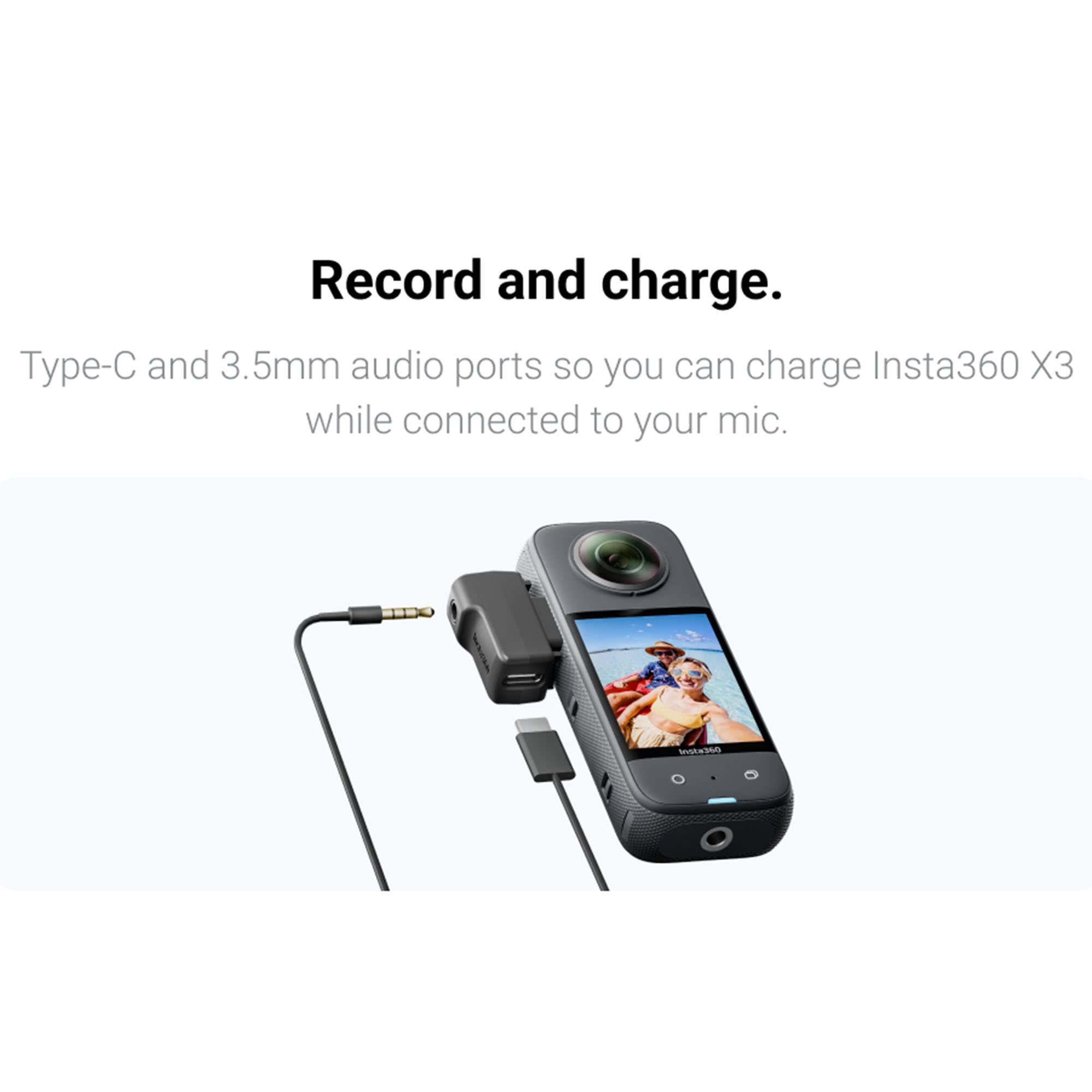 Foto 6 pulgar | Adaptador De Micrófono Insta360 X3 Para Cámara Con Puertos Tipo C Y 3,5 Mm - Venta Internacional.
