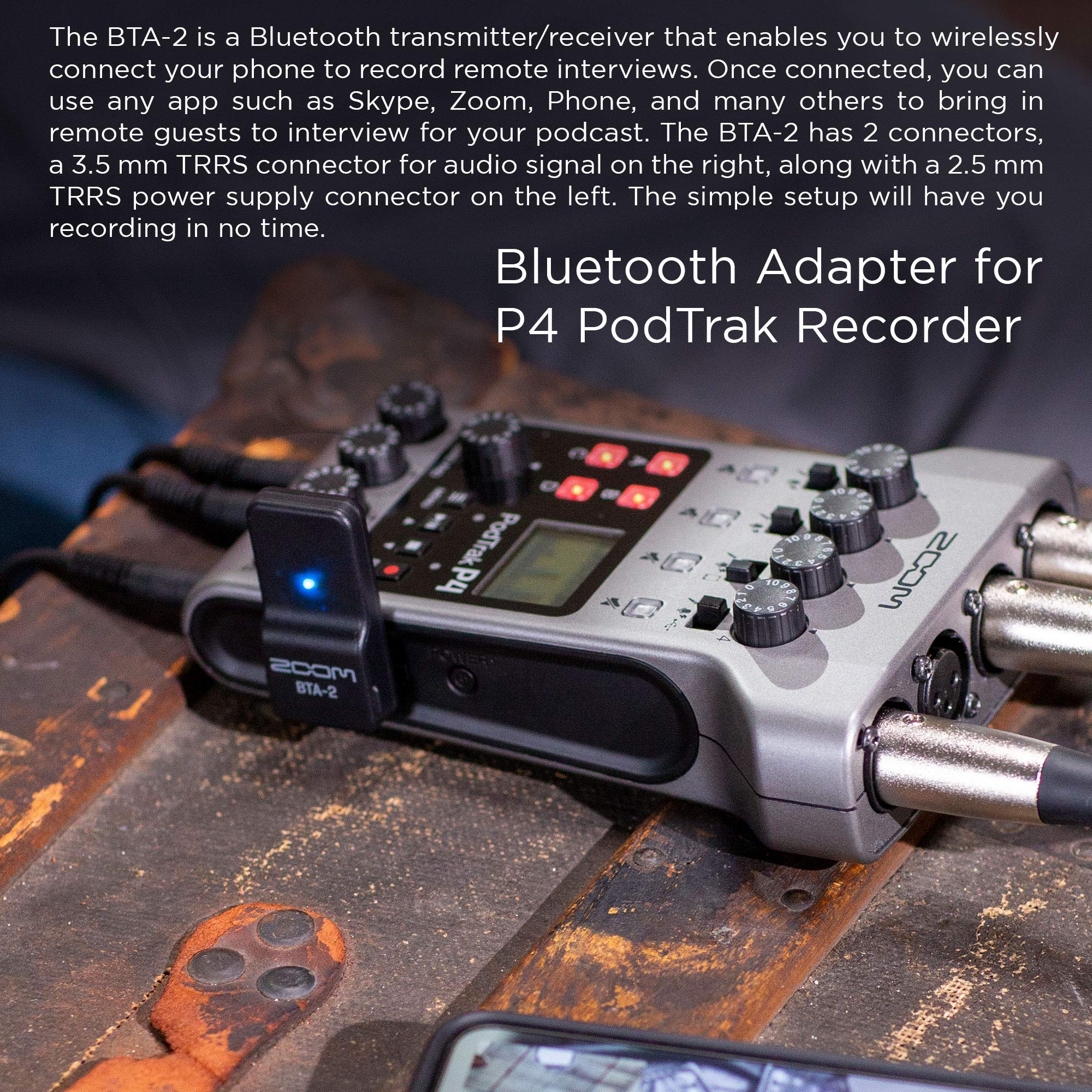 Foto 3 pulgar | Adaptador Bluetooth Zoom Bta-2 Para Podtrak P4/p8 Negro - Venta Internacional.