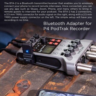 Foto 2 | Adaptador Bluetooth Zoom Bta-2 Para Podtrak P4/p8 Negro - Venta Internacional.