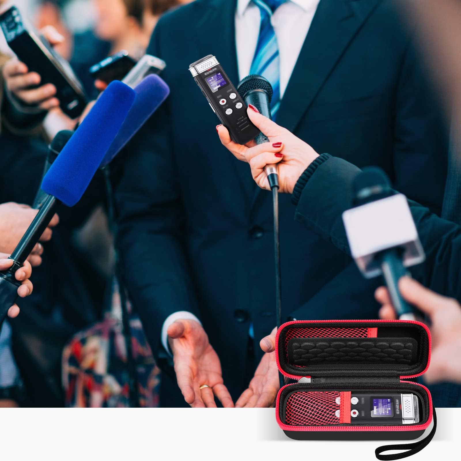 Foto 6 | Estuche De Transporte Para Grabadora De Voz Digital 136g 128gb - Venta Internacional.