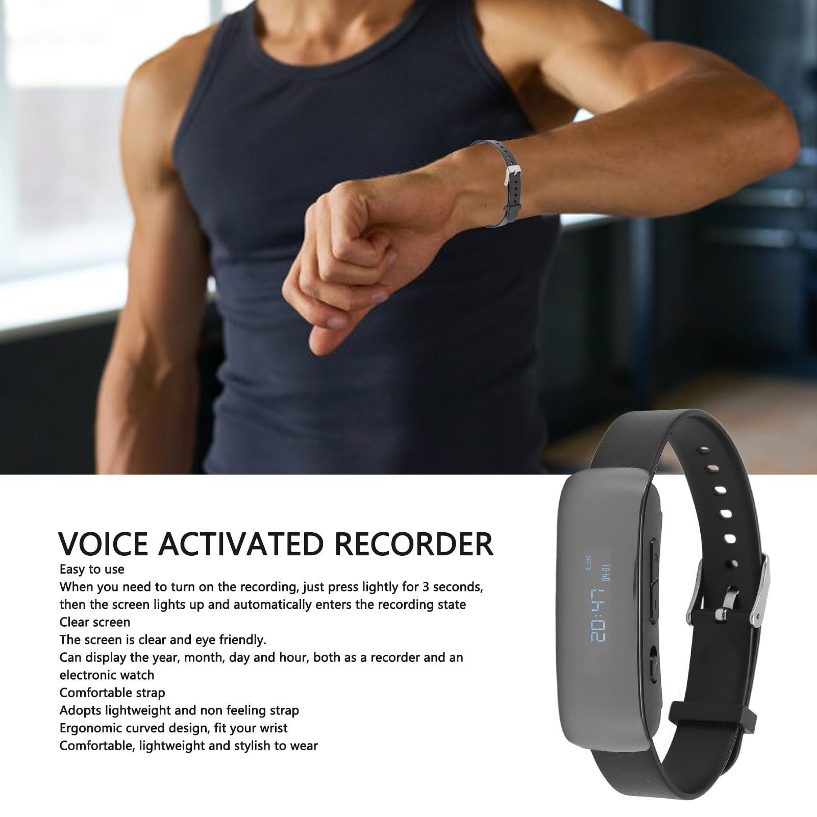 Foto 4 pulgar | Reloj Grabador De Voz Yoidesu Digital De 4 Gb Con Batería De 90 Mah - Venta Internacional.