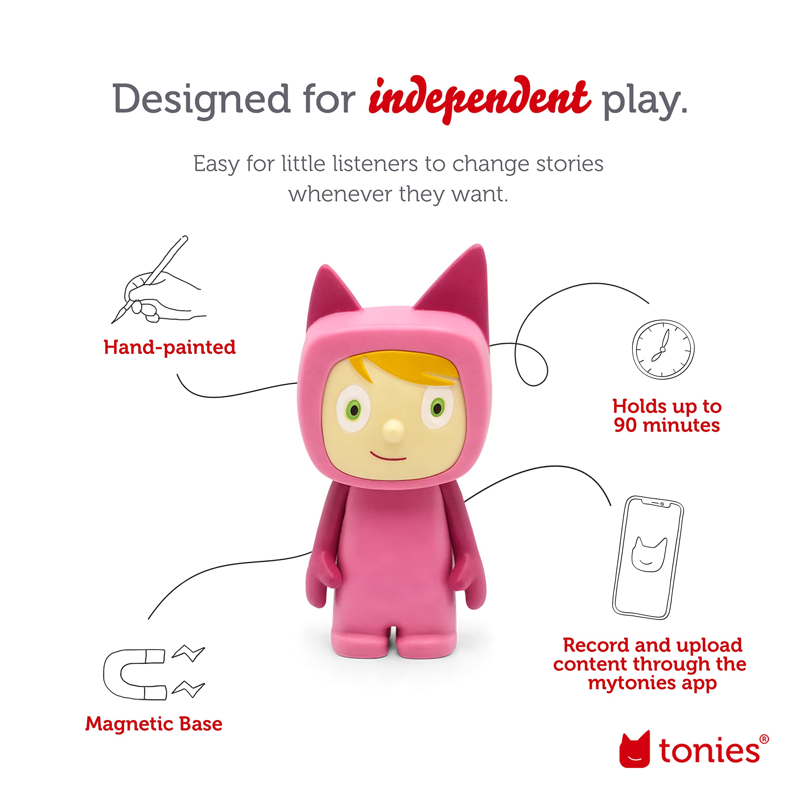 Foto 3 | El Personaje De Audio Creativo Tonies Record 90 Minutos Rosa/claro - Venta Internacional.
