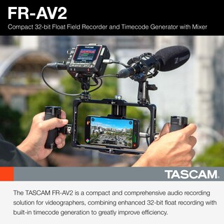 Foto 2 | Grabador De Campo Tascam Fr-av2 Compact 32 Bits Float Con Código De Tiempo - Venta Internacional.