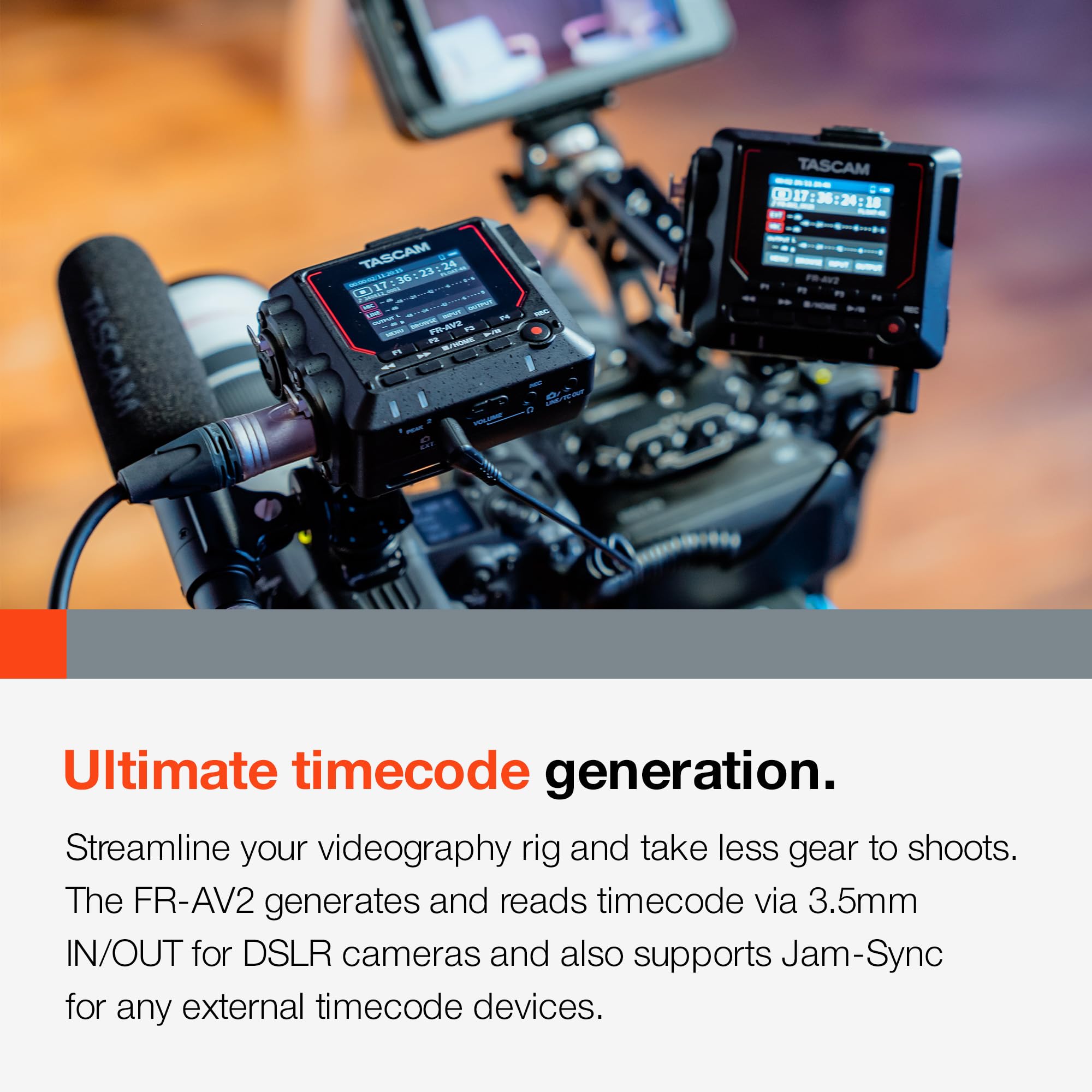 Foto 7 | Grabador De Campo Tascam Fr-av2 Compact 32 Bits Float Con Código De Tiempo - Venta Internacional.