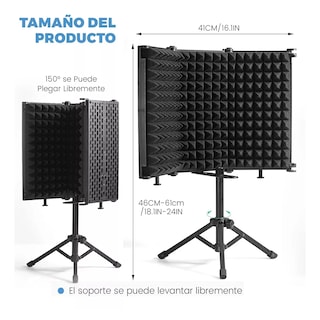 Foto 2 | Espuma Acustica Paneles Acusticos Aislante De Ruido 3 Paneles Eo Safe Imports Esi-14406 Negro