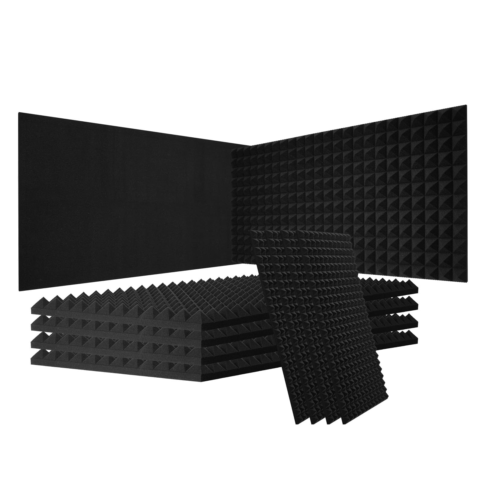 Foto 1 | Paneles De Espuma Acústica Vevor Pyramid Design, 48 X 24 X 5 Cm, Paquete De 4 - Venta Internacional.