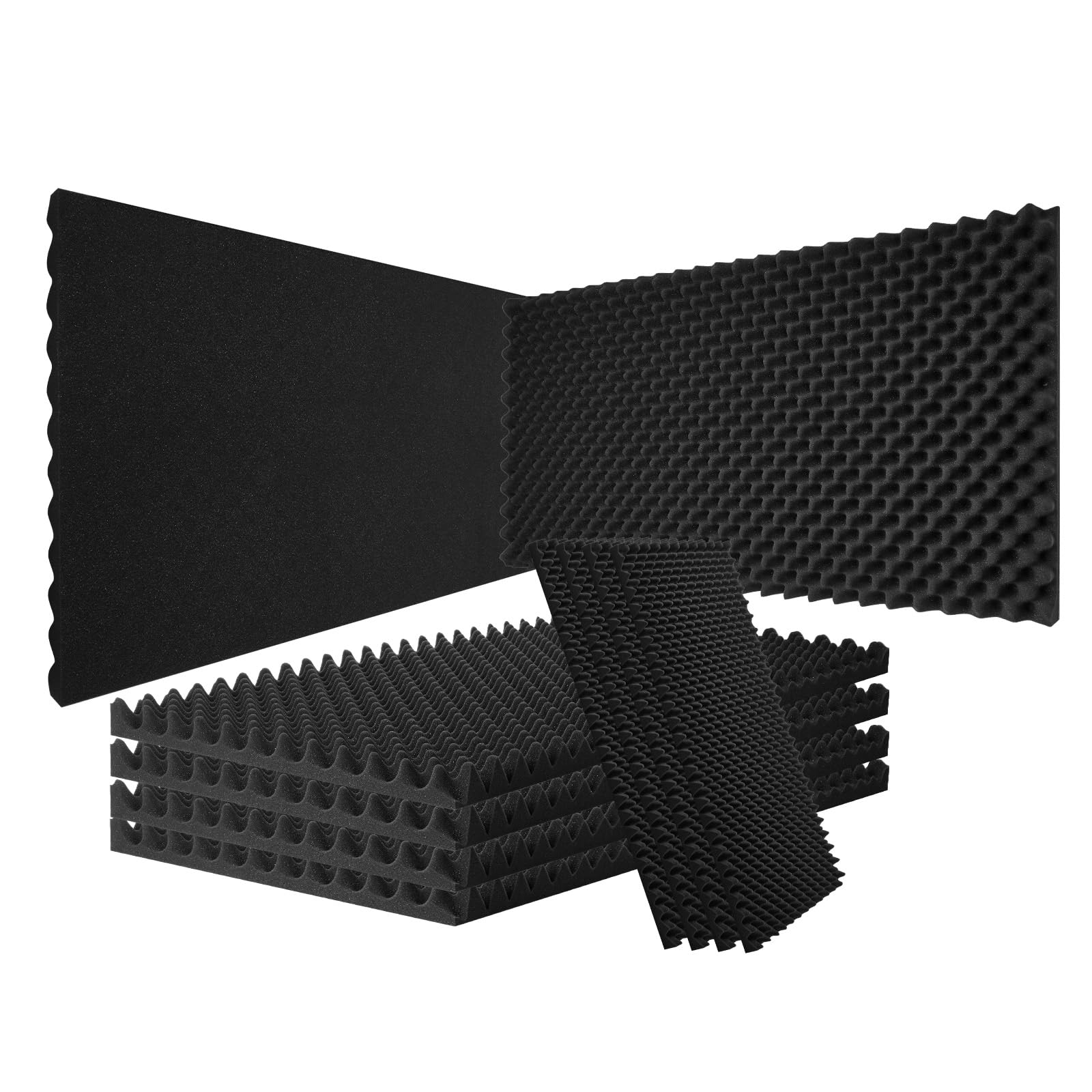 Foto 1 | Paneles Acústicos De Espuma Vevor, 48 X 24 X 5 Cm, 4 Unidades, Insonorizados, Negros - Venta Internacional.