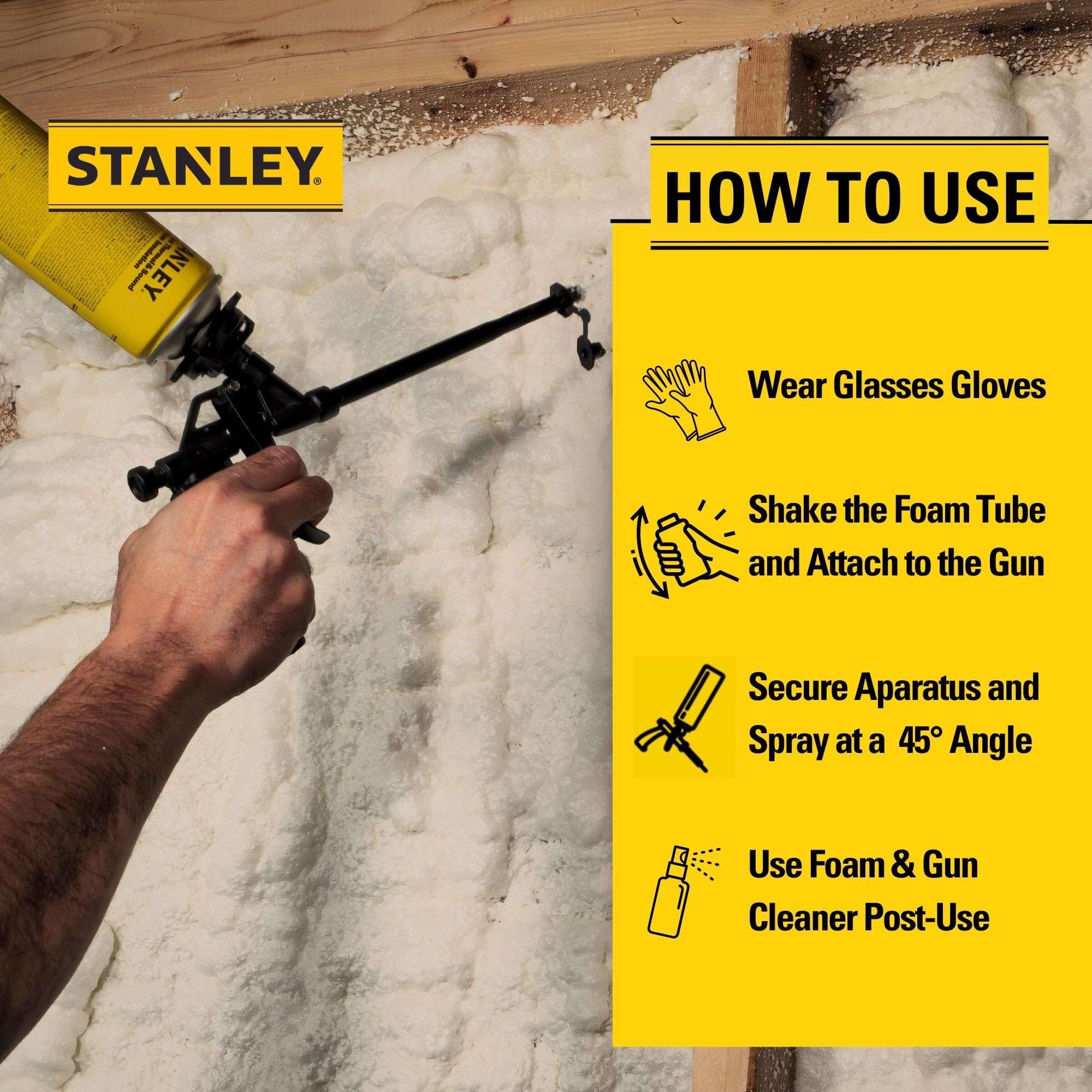 Foto 6 pulgar | Aislamiento De Espuma En Aerosol Stanley Supercoat Closed Cell 800 Ml - Venta Internacional.
