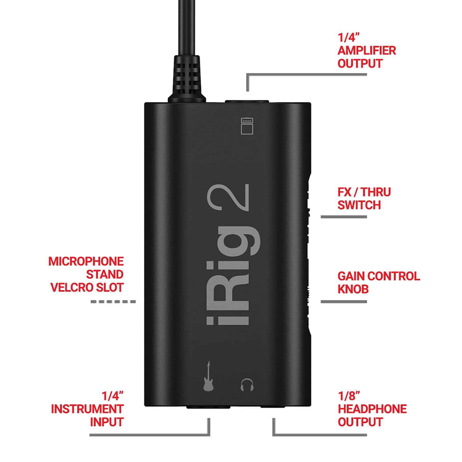 Foto 3 pulgar | Interfaz Portátil De Audio Para Guitarra Ik Multimedia Irig 2 - Venta Internacional.