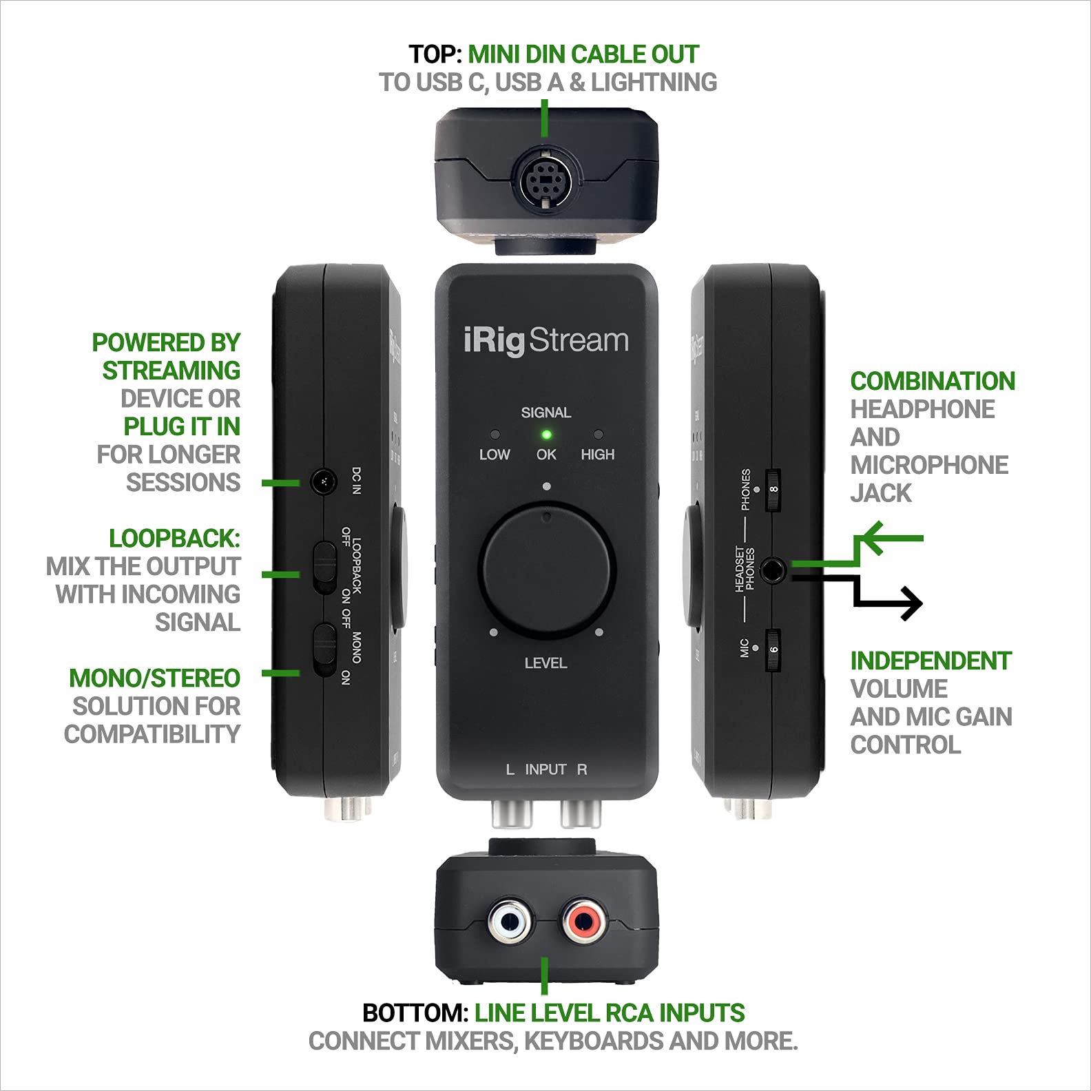 Foto 2 | Interfaz De Audio Ik Multimedia Irig Stream Para Iphone, Ipad, Mac - Venta Internacional.