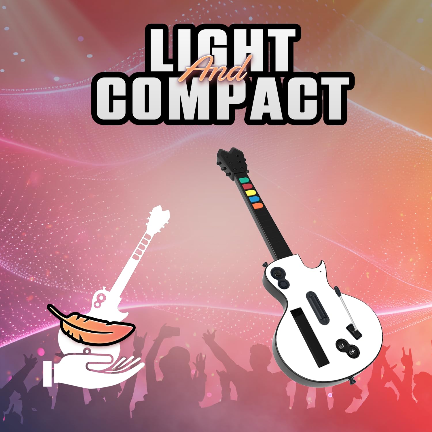 Foto 4 | Controlador De Guitarra Wii Hyperkin Hyper Strummer Inalámbrico - Venta Internacional.