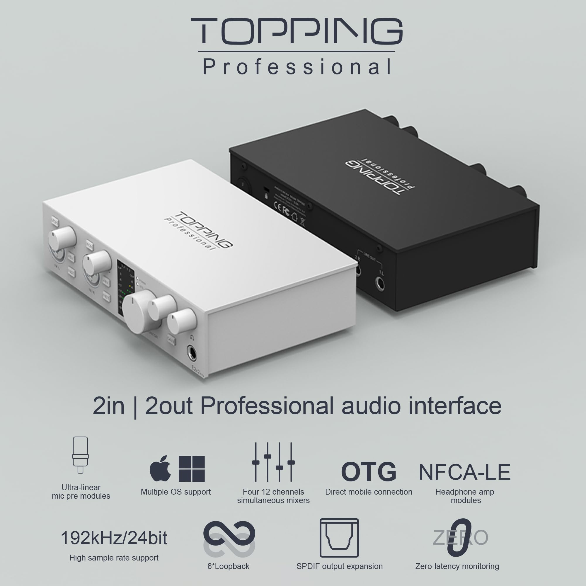 Foto 3 pulgar | Interfaz De Audio Usb Topping E2x2 Otg Con Preamplificador Ultralineal - Venta Internacional.