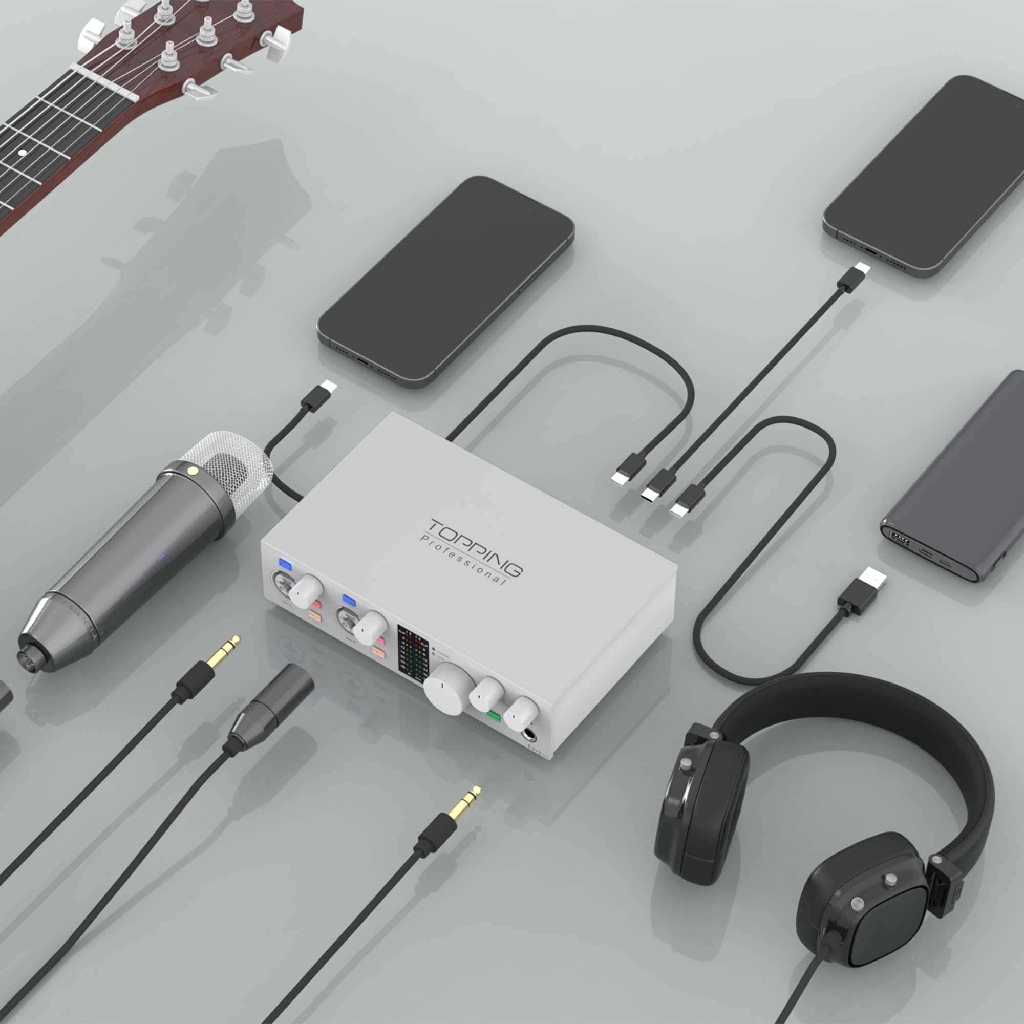 Foto 4 pulgar | Interfaz De Audio Usb Topping E2x2 Otg Con Preamplificador Ultralineal - Venta Internacional.