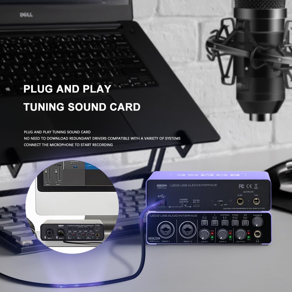 Foto 5 | Interfaz De Audio Bomge Solo Usb Con Alimentación Fantasma Xlr/48 V, 192 Khz - Venta Internacional.