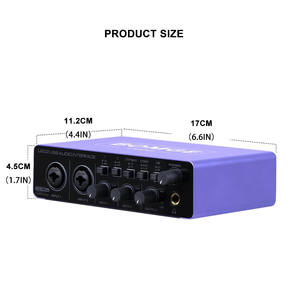Foto 8 pulgar | Interfaz De Audio Bomge Solo Usb Con Alimentación Fantasma Xlr/48 V, 192 Khz - Venta Internacional.