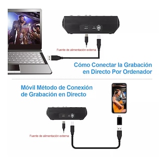 Foto 3 | Mezcladora 5 Canales Eo Safe Imports Esi-6420 Multicolor USB Bluetooth Computadora