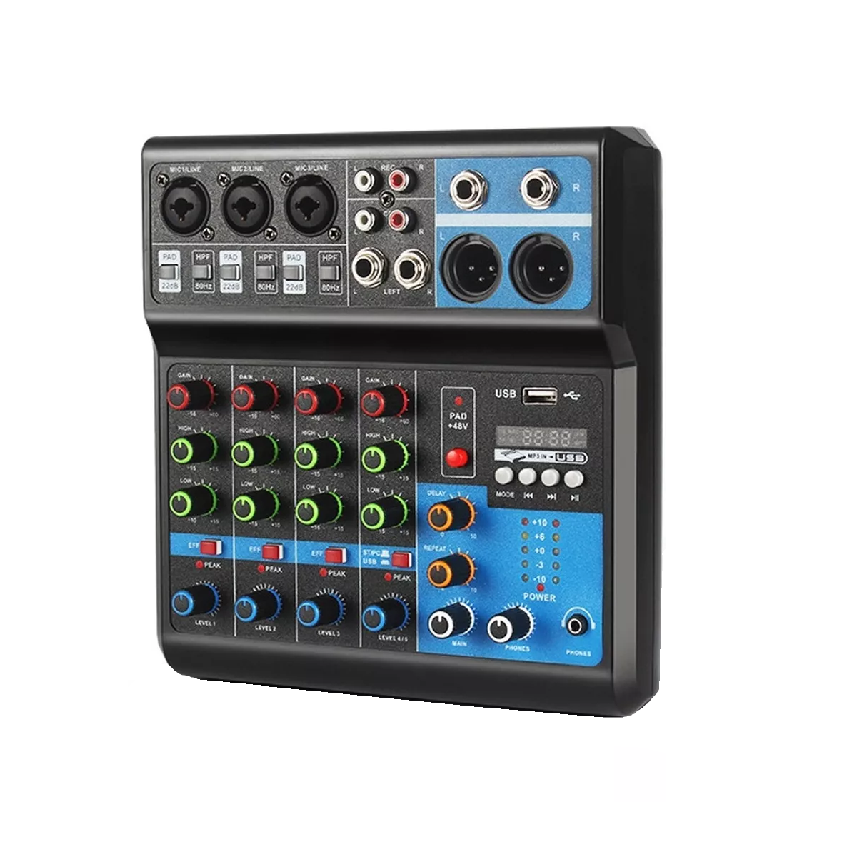 Foto 2 pulgar | Mezcladora 5 Canales Usb Bluetooth Eo Safe Imports Esi-7504 color Negro