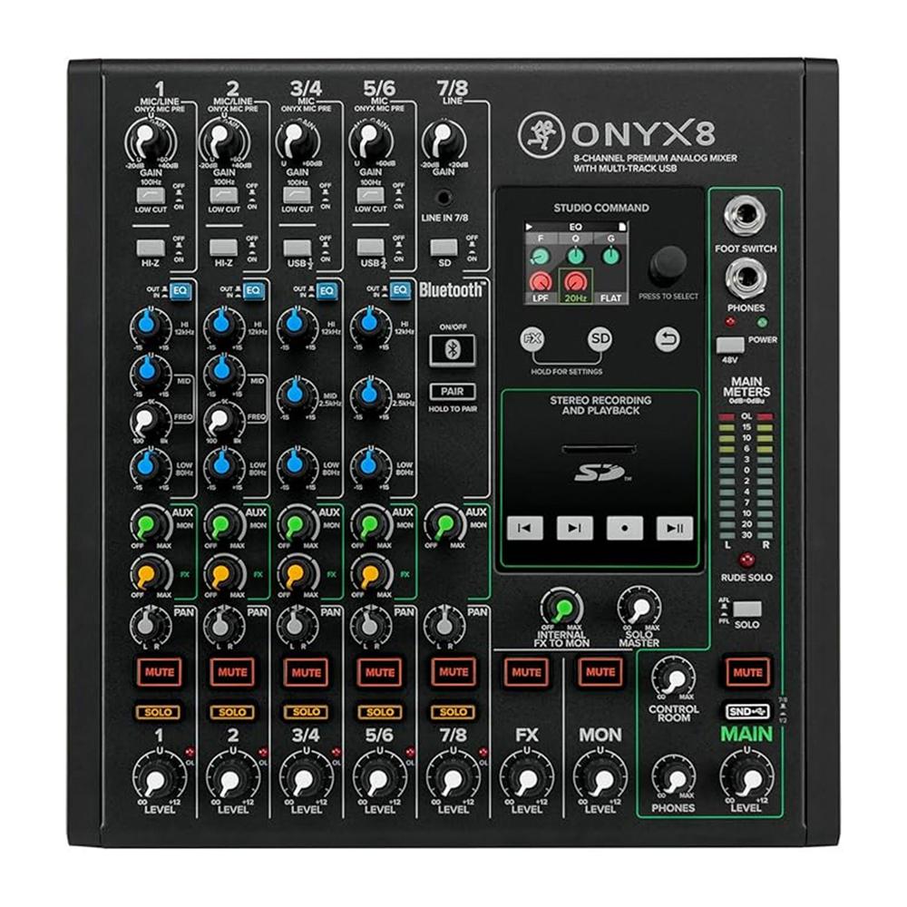 Foto 2 pulgar | Mezcladora Análoga Premium 8 Canales Mackie Onyx8 Color Negro Usb