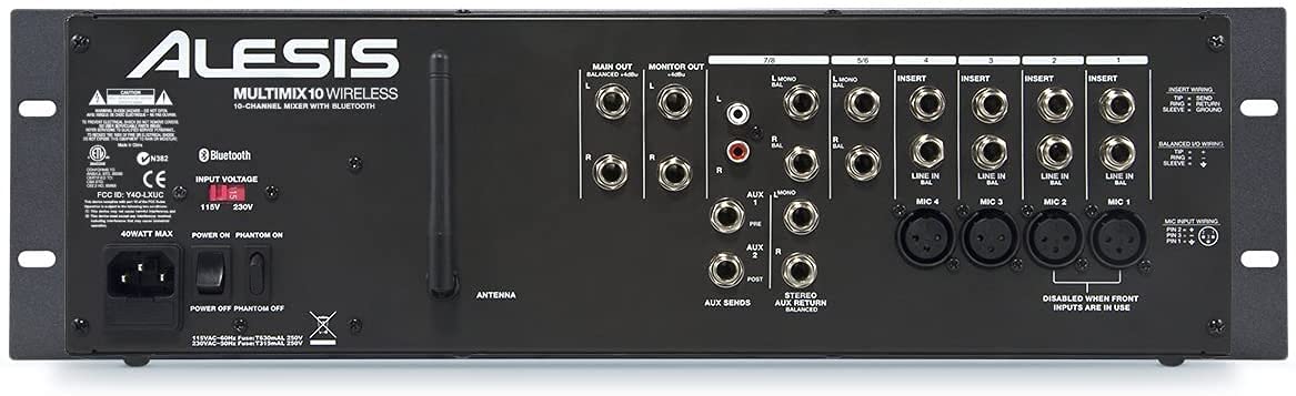 Foto 3 | Mezclador De Audio Alesis Multimix 10 Inalámbrico De 10 Canales Para Montaje En Rack - Venta Internacional.
