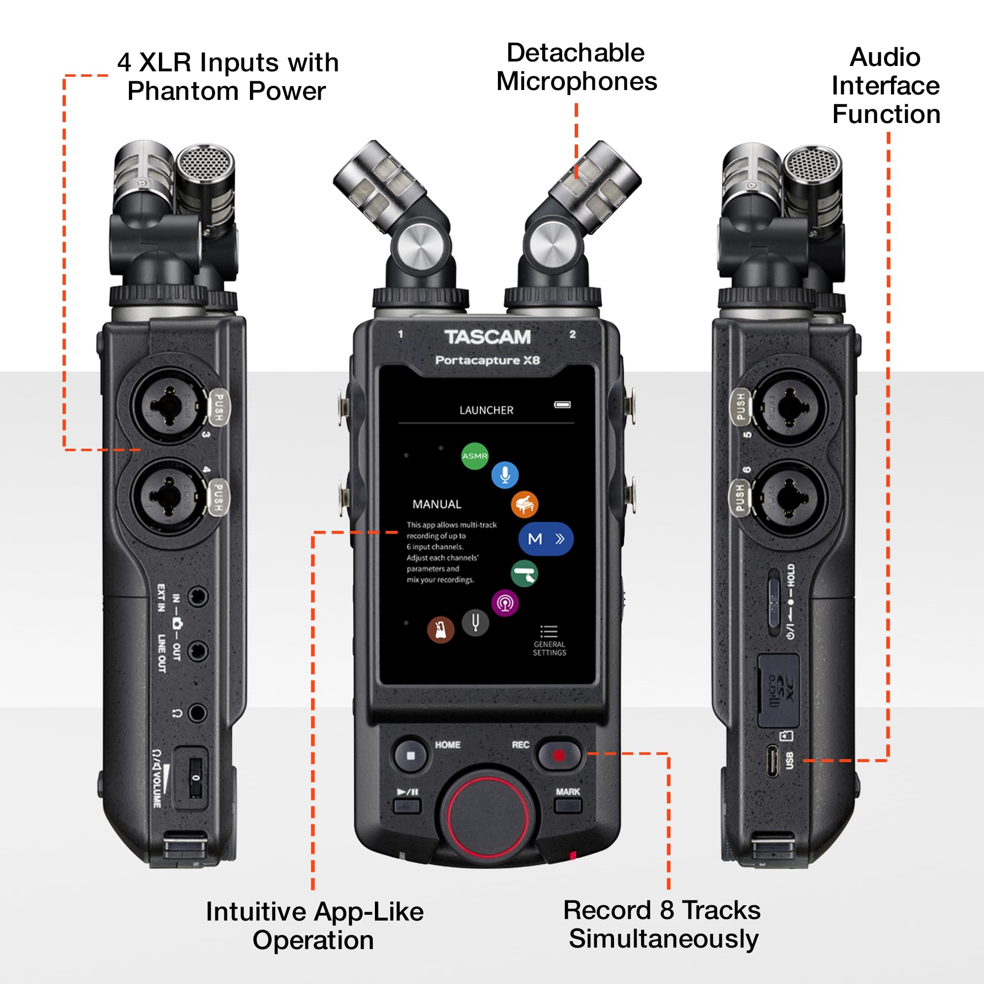 Foto 4 pulgar | Grabador Multipista Tascam Portacapture X8 32-bit Float - Venta Internacional.