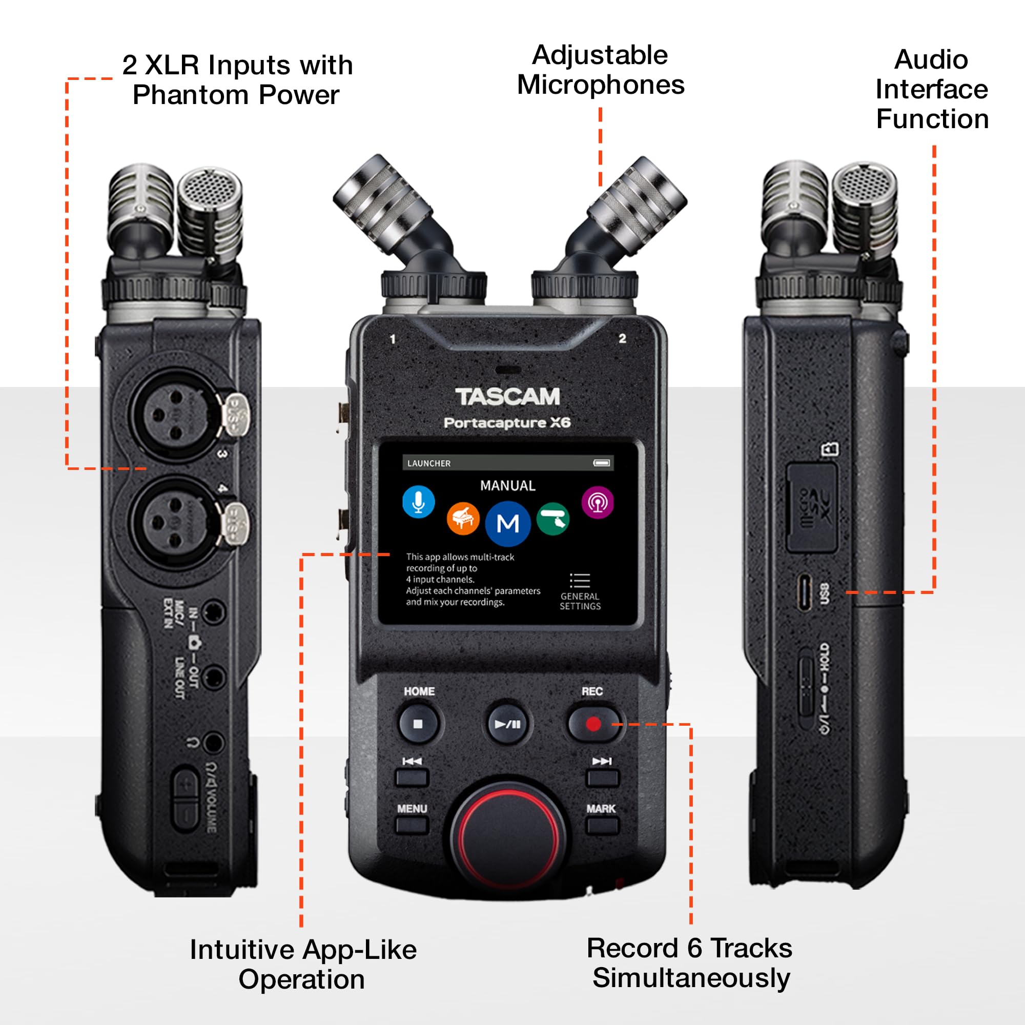 Foto 4 pulgar | Grabador De Audio Portátil Tascam Portacapture X6 32-bit Float - Venta Internacional.