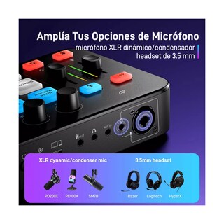 Foto 2 | Mezclador Interfaz Audio Para Gamer Stream Eo Safe Imports Esi-20205 Negro