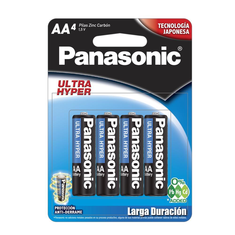 Pila Panasonic Carbon Zinc Azul AA con 4 Um-4np/4b