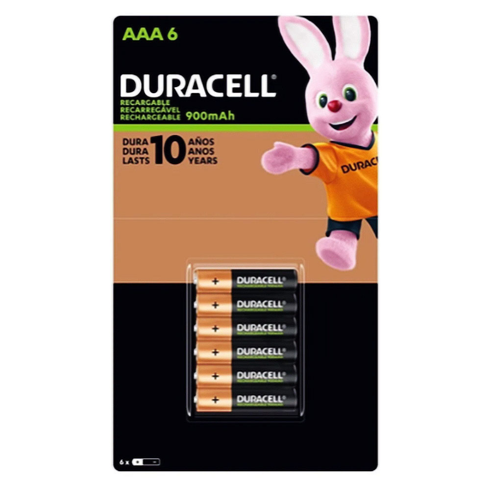 Foto 2 pulgar | Pila Duracell Recargable con 6 Pilas Aaa de 900 Mah 1.2 V