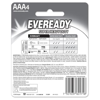 Foto 6 | Pila Eveready Carbon Zinc Aaa Blister 72 Unidades 1.5v