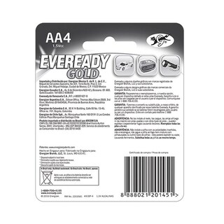 Foto 6 | Pila Eveready Gold AAA Alcalina Blister 48 Unidades 1.5v