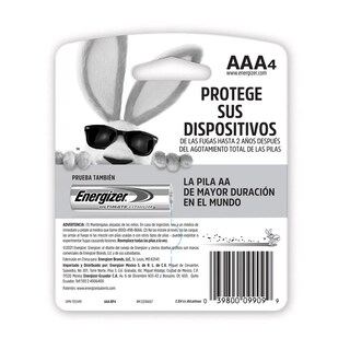 Foto 8 | Pila Energizer Max AAA Alcalina Blister 48 Unidades 1.5v