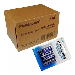 Foto 1 | Pila Panasonic Carbon Zinc Azul Aa Con 48 Unidades 1.5v