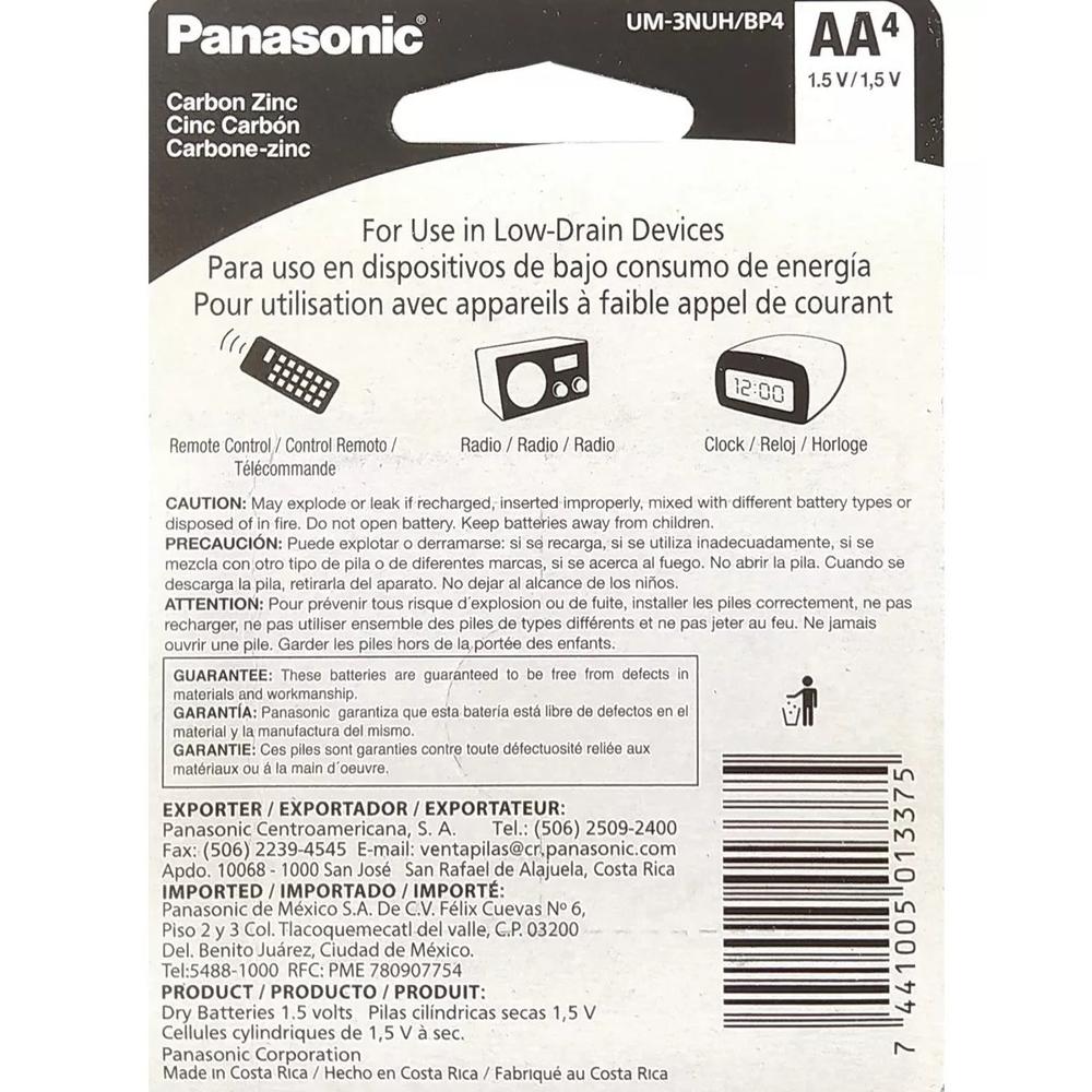 Foto 5 pulgar | Pila Panasonic Carbon Zinc Azul Aa Con 48 Unidades 1.5v