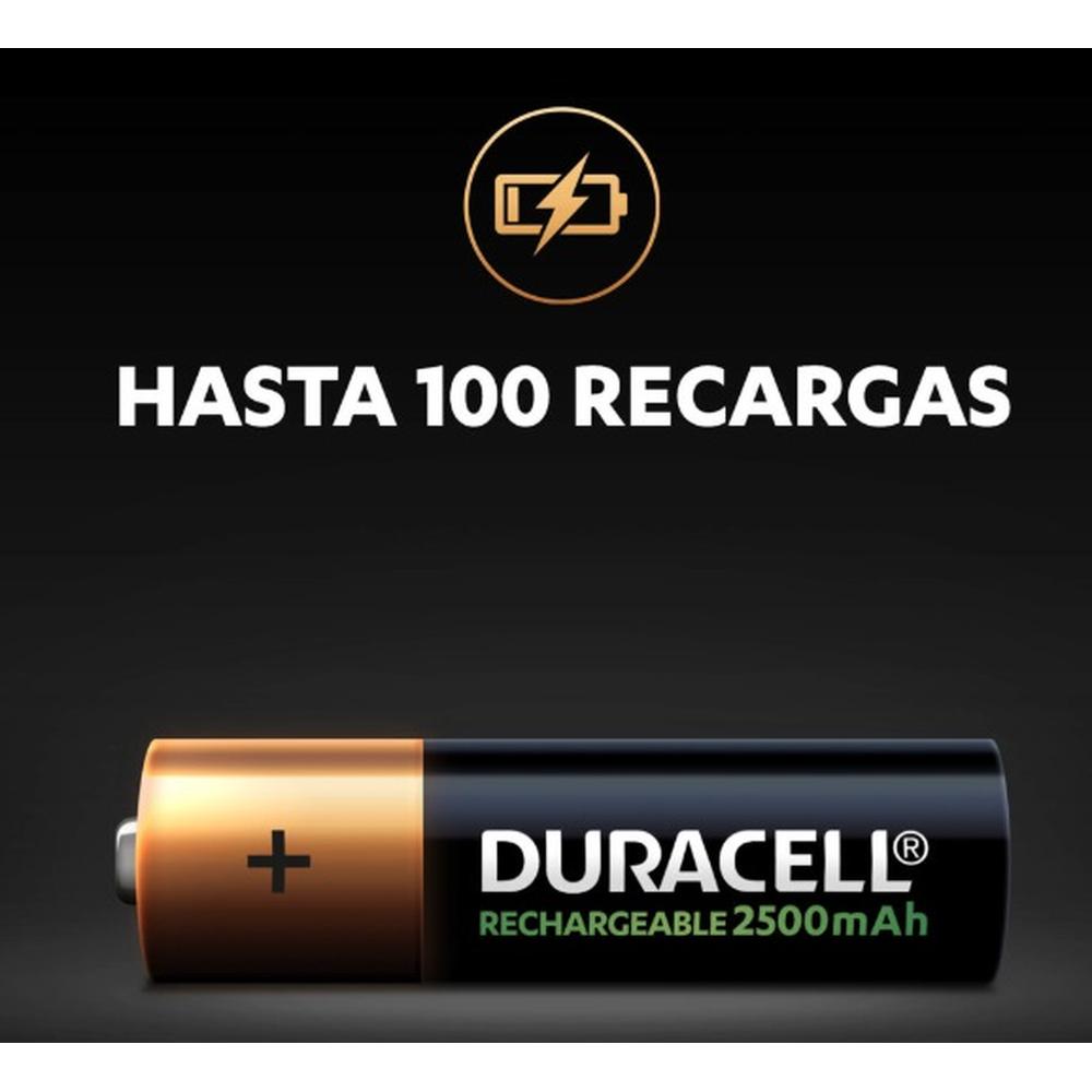 Foto 4 pulgar | Duracell Recargable Aa Con 2 Unidades 2500 Mah Hr6 1.2v