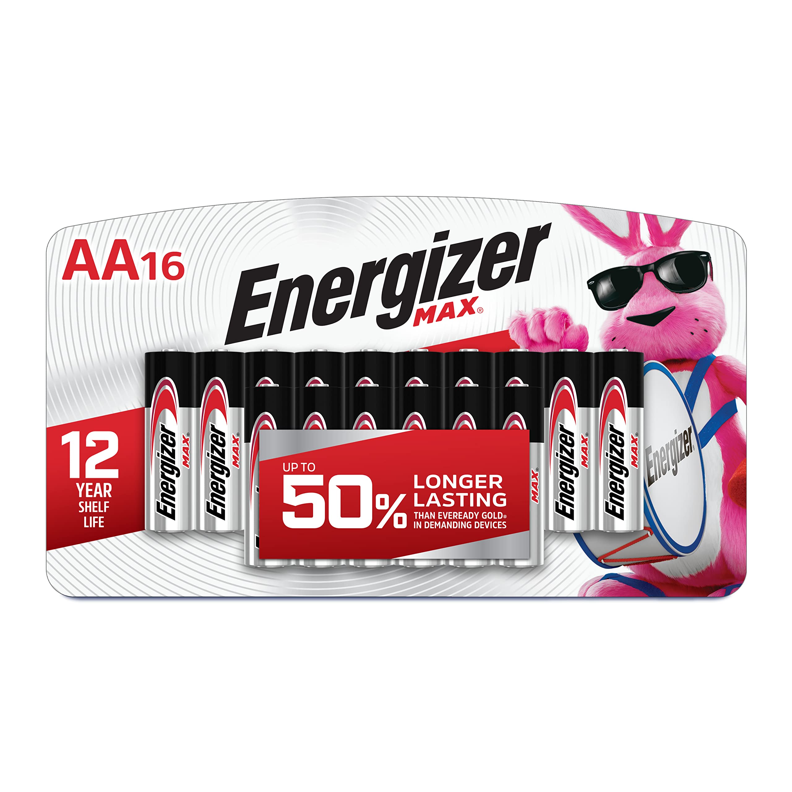 Batería Alcalina Energizer Max Double A, Paquete De 16 - Venta Internacional.